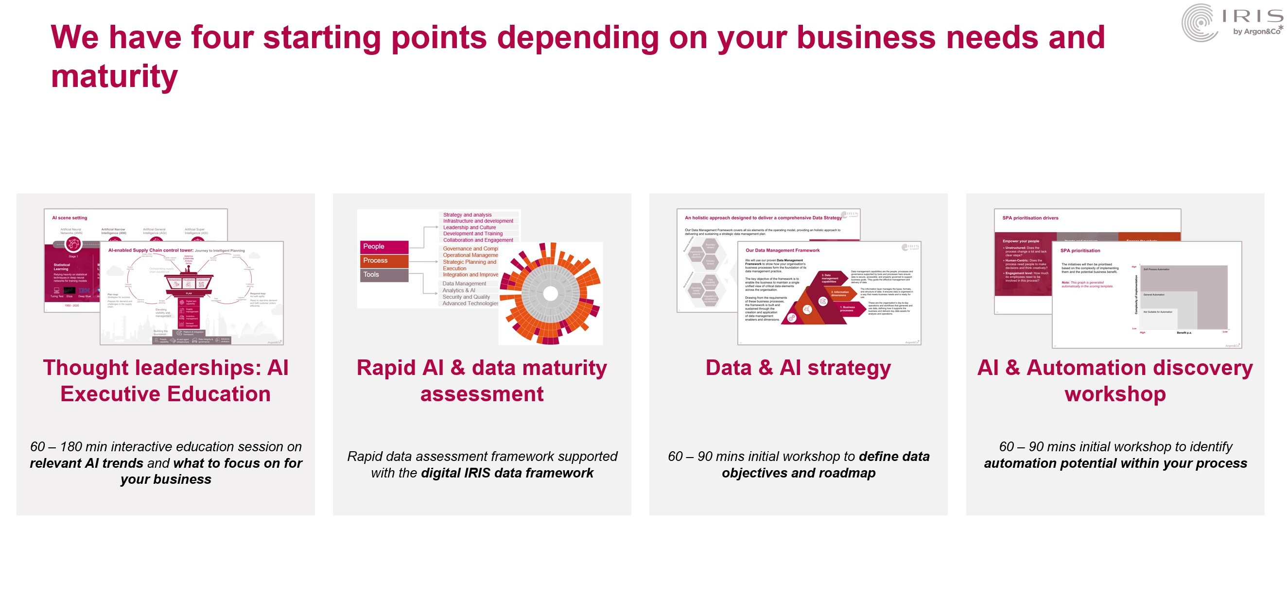Data & AI Advisory - 4 Pillars